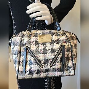 Juicy Couture Plaid Tweed Satchel Handbag